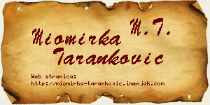 Miomirka Taranković vizit kartica